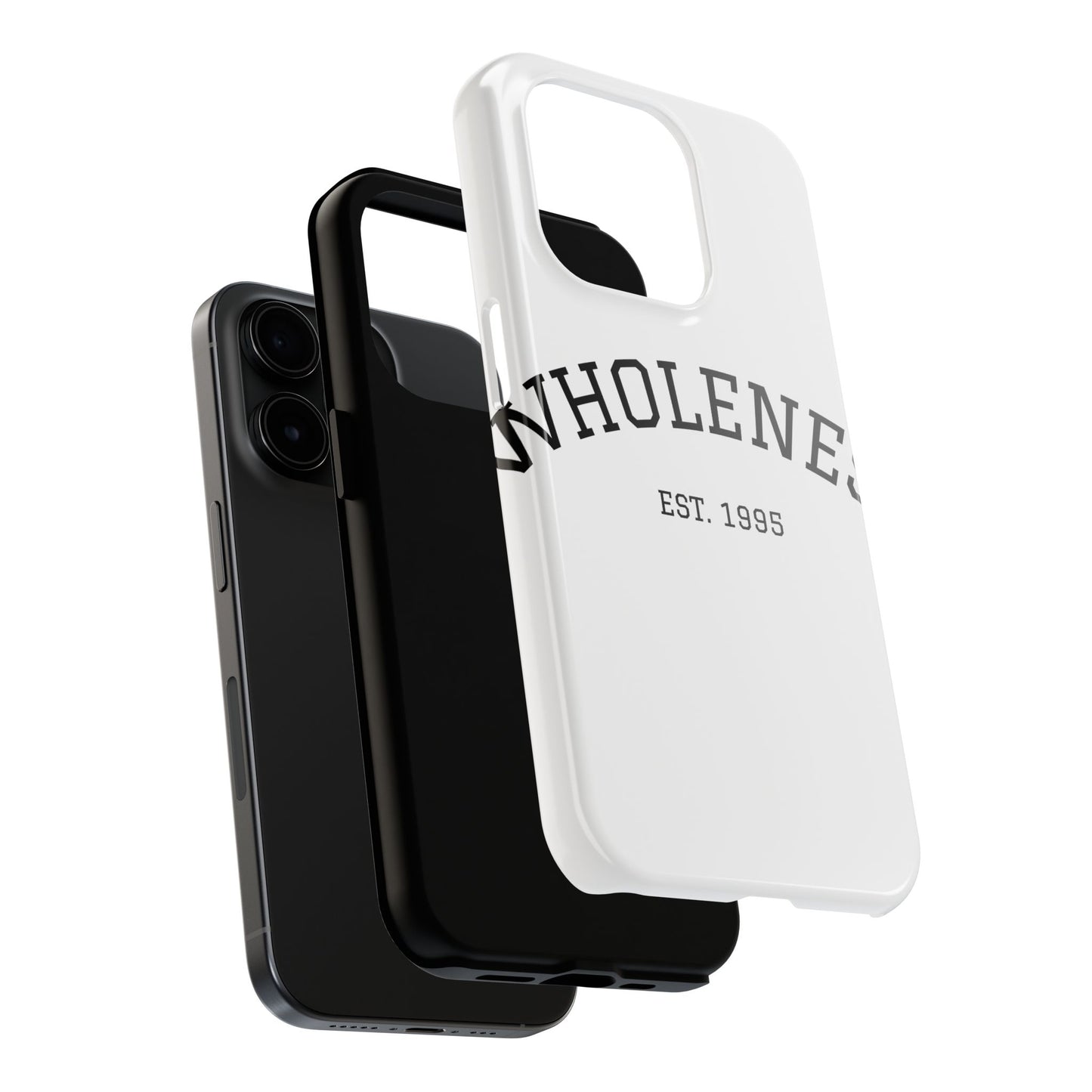 Wholeness Est. 1995 Tough Phone Case — Minimal Arch Text Protective Cover