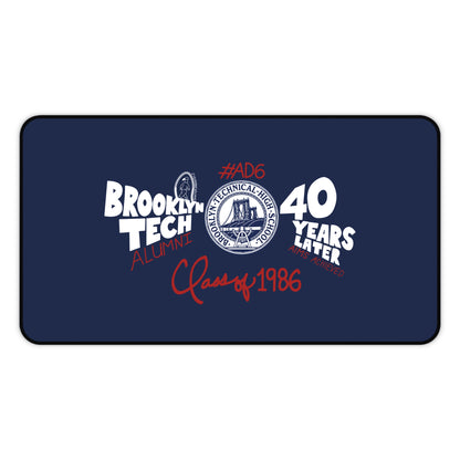 Class of 1986 Alumni 40th Reunion Desk Mat — White logo
