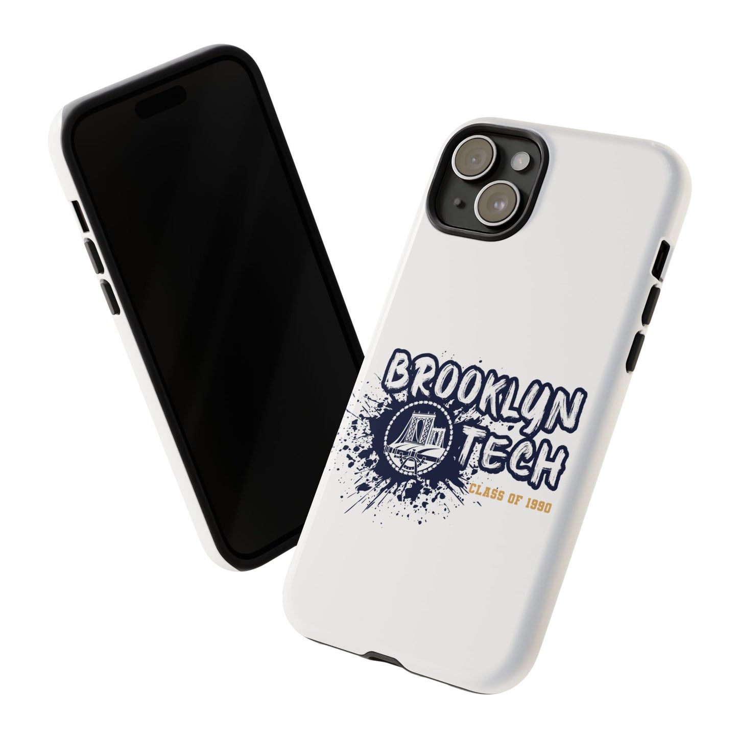 Class Of 1990 Commemorative Tough Cases - Apple & Samsung Only - Gold Font On White Background