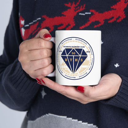 Class of 1975 Commemorative Ceramic Mug, (11oz, 15oz) - Blue & Gold fonts