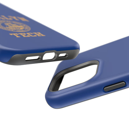 Brooklyn Tech Classic Logo - Impact-Resistant Phone Cases - Iphone Or Samsung - Navy With Gold Graphic
