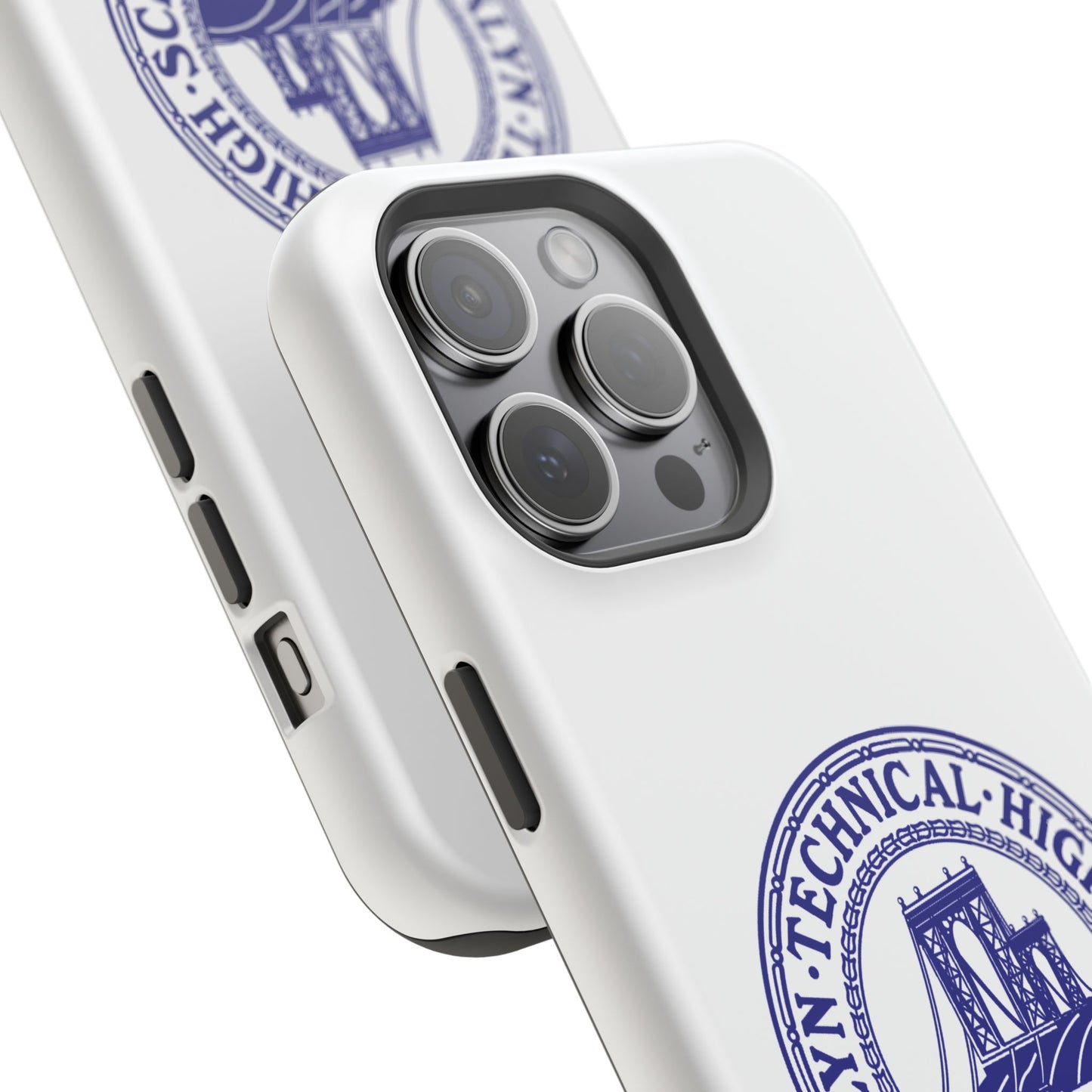 Classic Tech Seal - Impact-Resistant Phone Cases - Iphone Or Samsung - White