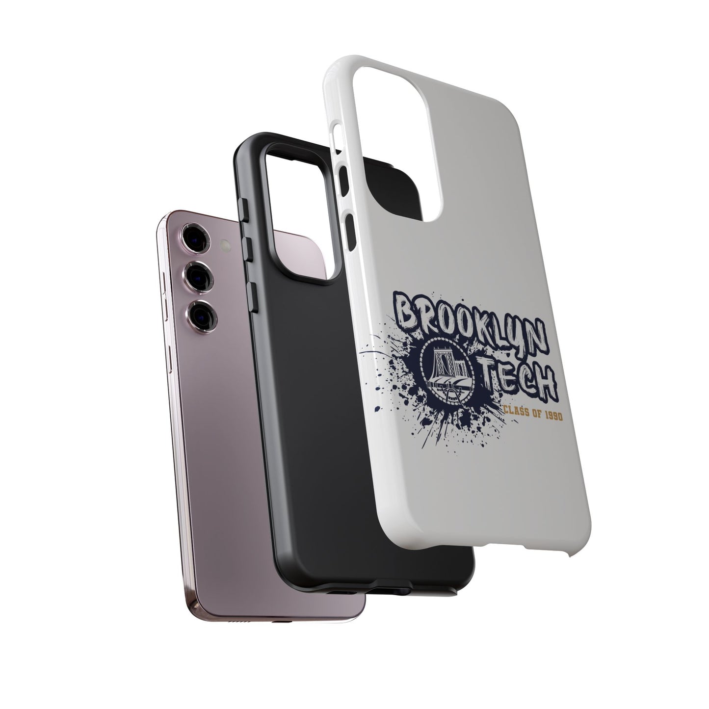 Class Of 1990 Commemorative Tough Cases - Apple & Samsung Only - Gold Font On White Background