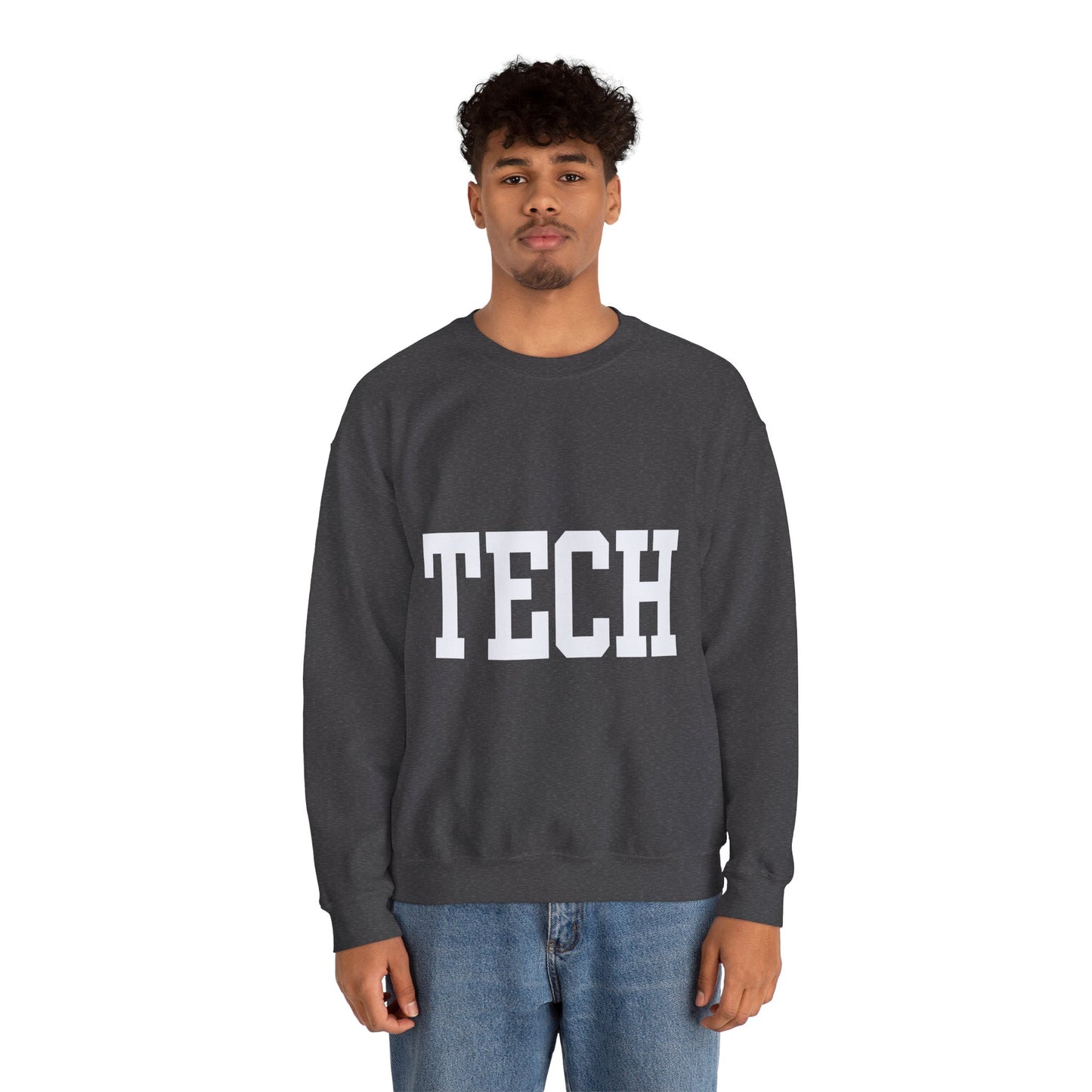 Tech - Classic Font - Men's Heavy Blend Crewneck Sweatshirt