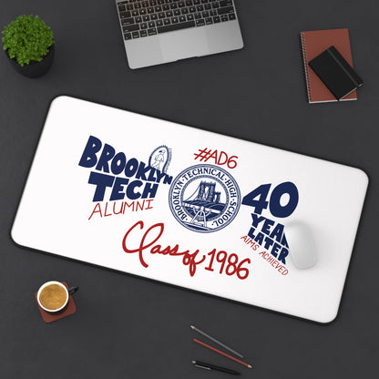 Class of 1986 40th Reunion Desk Mat - Navy logo