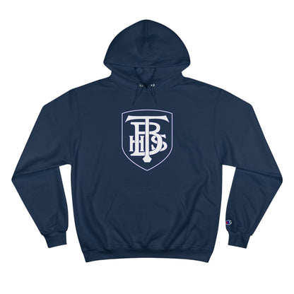 Stacked Logo With Shield - Champion Hoodie