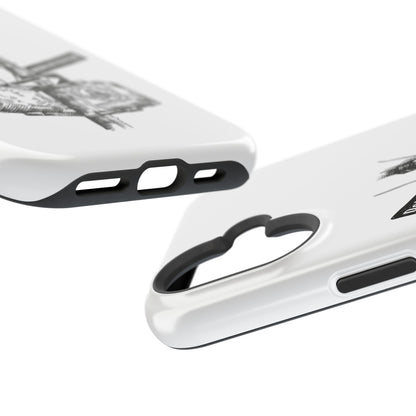 Dekalb Ave & Brooklyn Tech Pl (black graphic) - Impact-Resistant Phone Cases - White