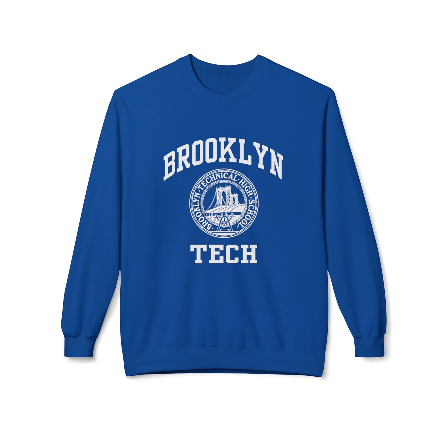 Brooklyn Tech Classic Logo - Men's Midweight Softstyle Fleece Crewneck Sweatshirt