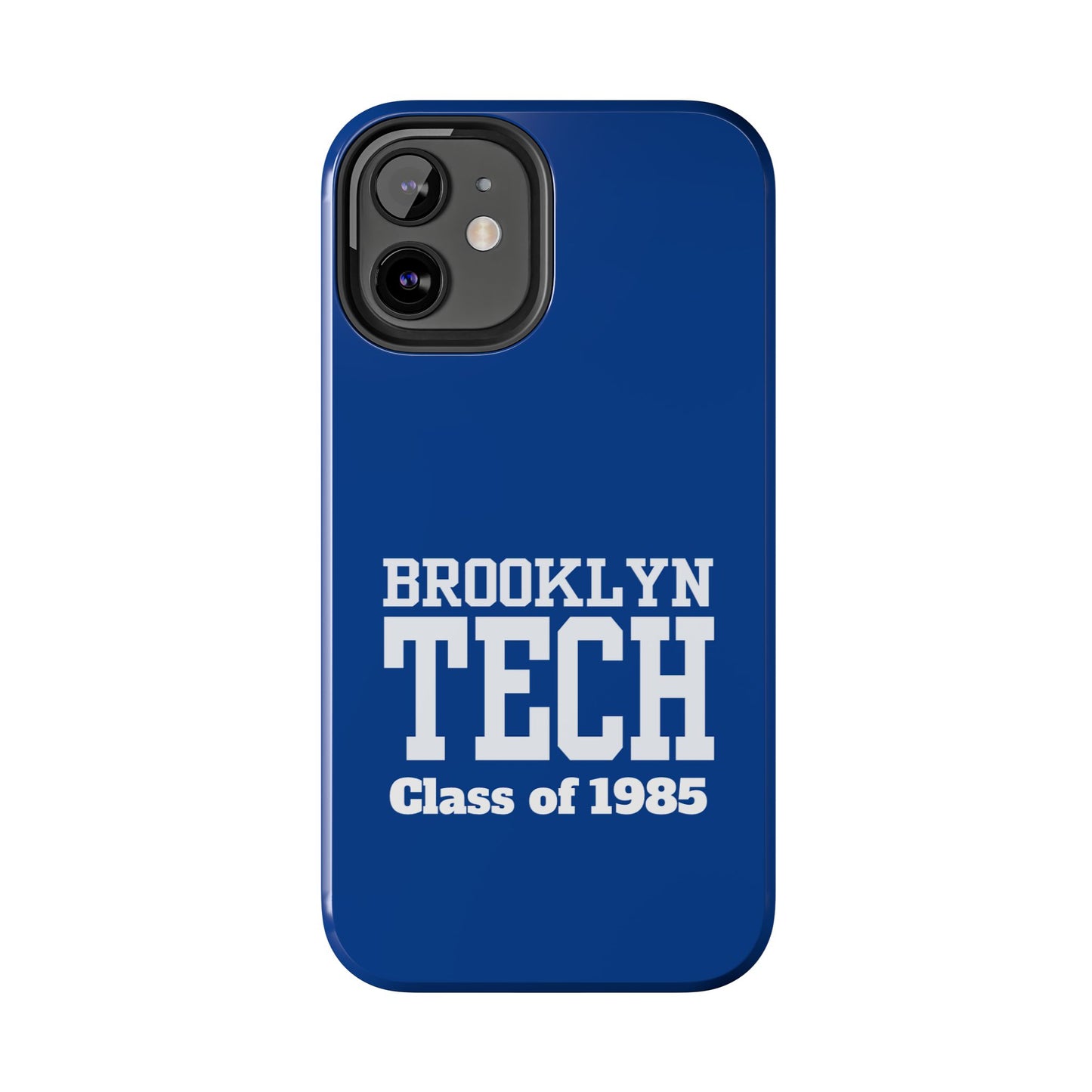 Brooklyn Tech Class Of 1985 Tough Phone Case - Navy-Blue With White Graphics