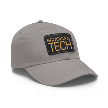Modern Brooklyn Tech - Hat With Rectangular Leather Patch - Gold