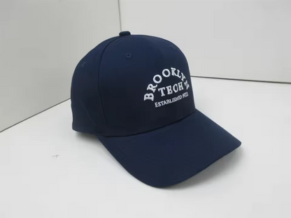 Homecoming Item: Embroidered Curved Brooklyn Tech Navy Blue Baseball Cap
