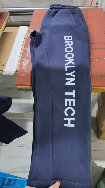Homecoming Item: Printed Brooklyn Tech Navy-blue Sweatpants