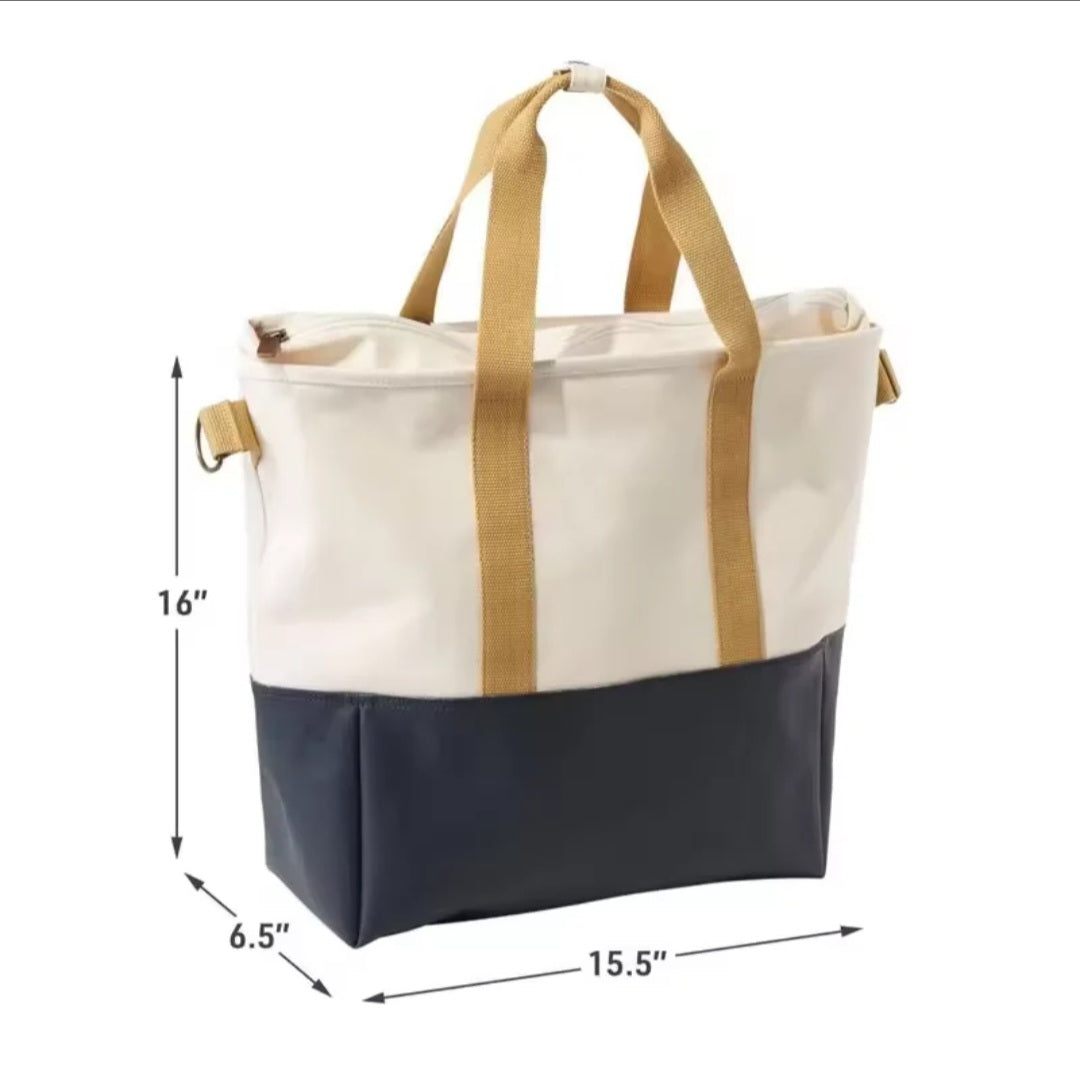 Homecoming Item: Large Embroidered Canvas Tote Bag - Available in 2 colors