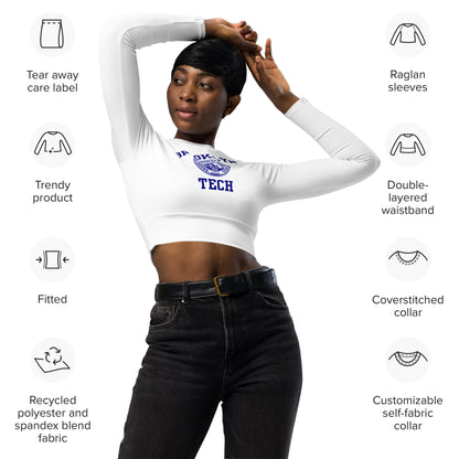 Brooklyn Tech Classic Logo - Recycled Long-Sleeve Crop Top