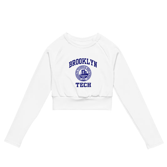 Brooklyn Tech Classic Logo - Recycled Long-Sleeve Crop Top