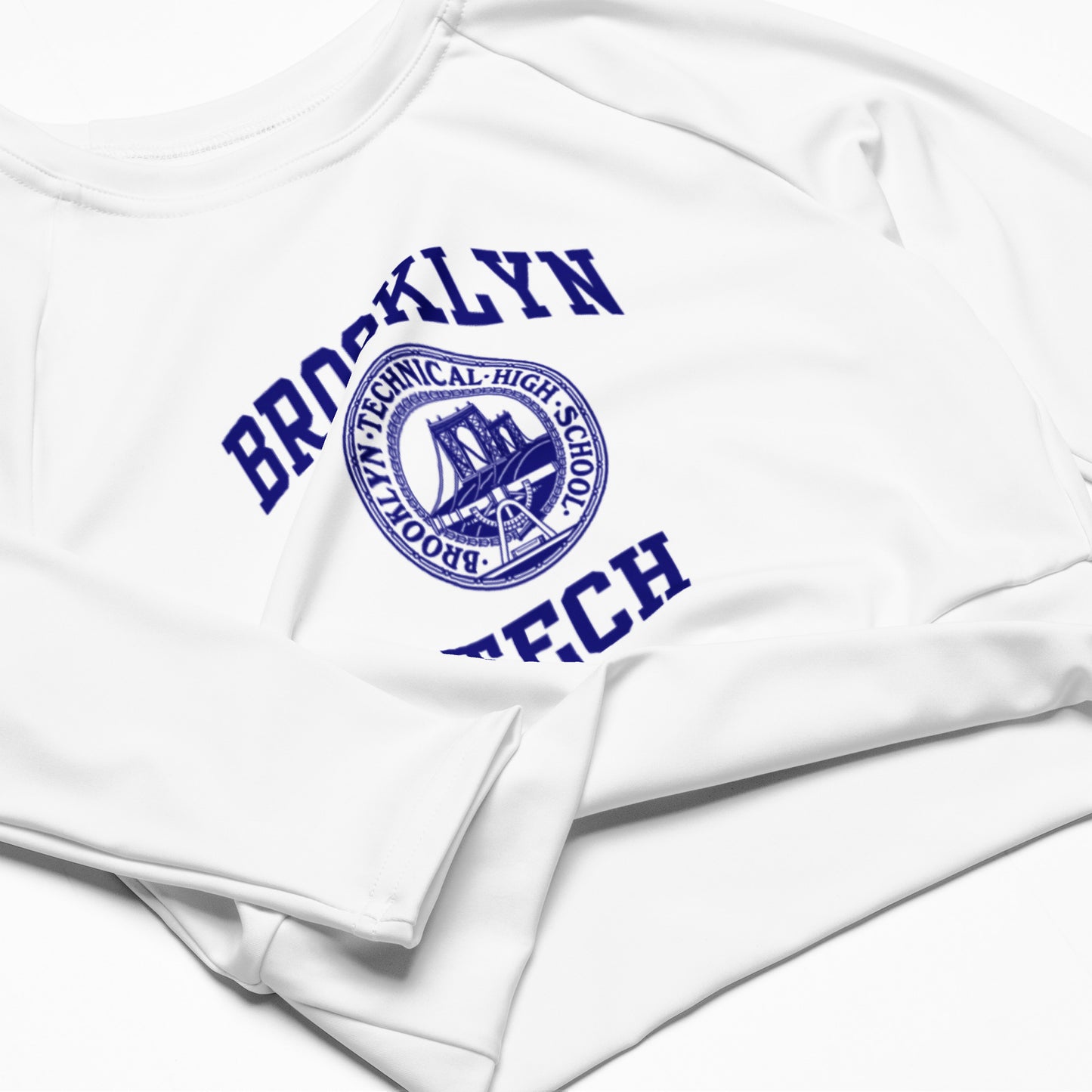 Brooklyn Tech Classic Logo - Recycled Long-Sleeve Crop Top