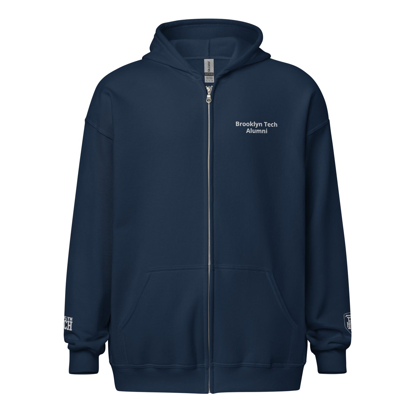 Embroidered - Brooklyn Tech Alumni unisex heavy blend zip hoodie - navy blue