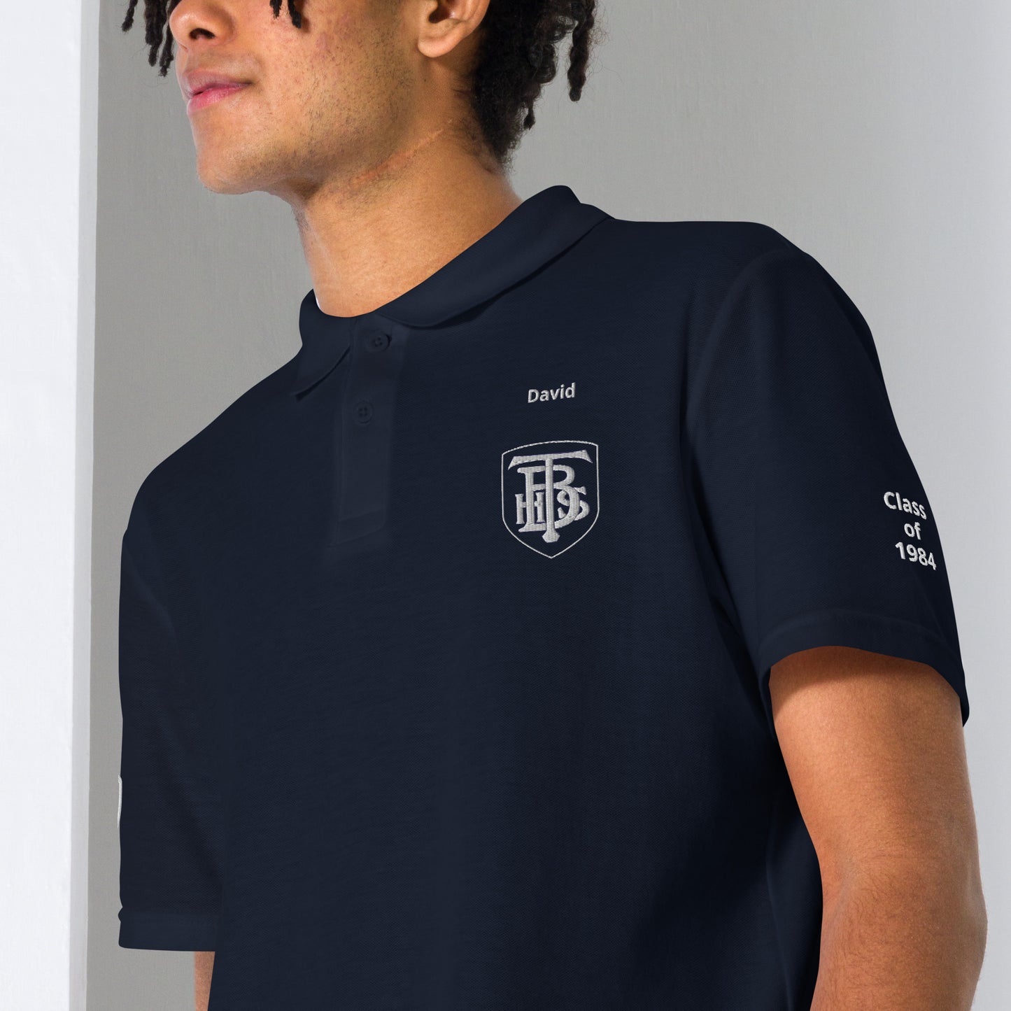 Embroidered Men's Pique Polo Shirt