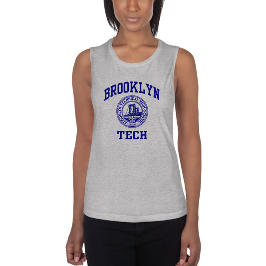 Brooklyn Tech Classic Logo - Ladies Muscle Tank