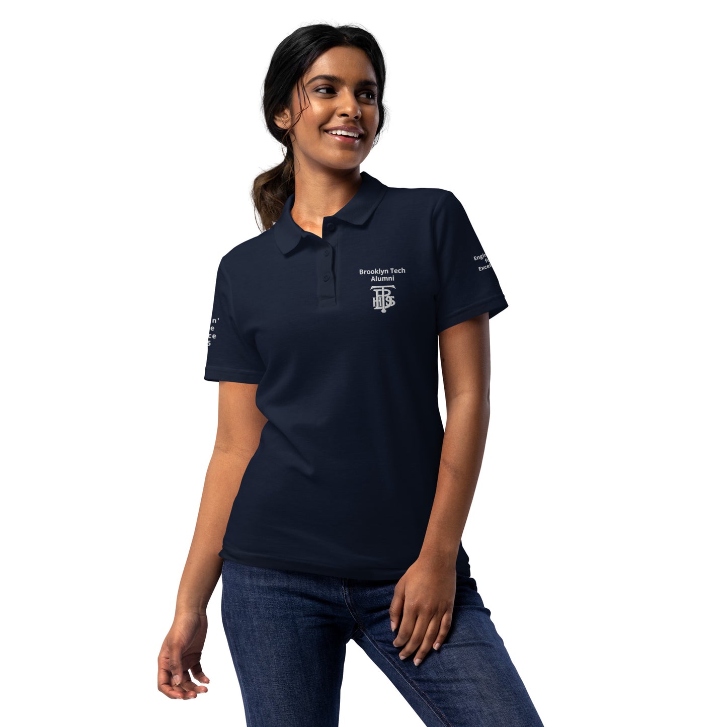 Stacked Logo - Women’s Pique Polo Shirt - Class Of 1985