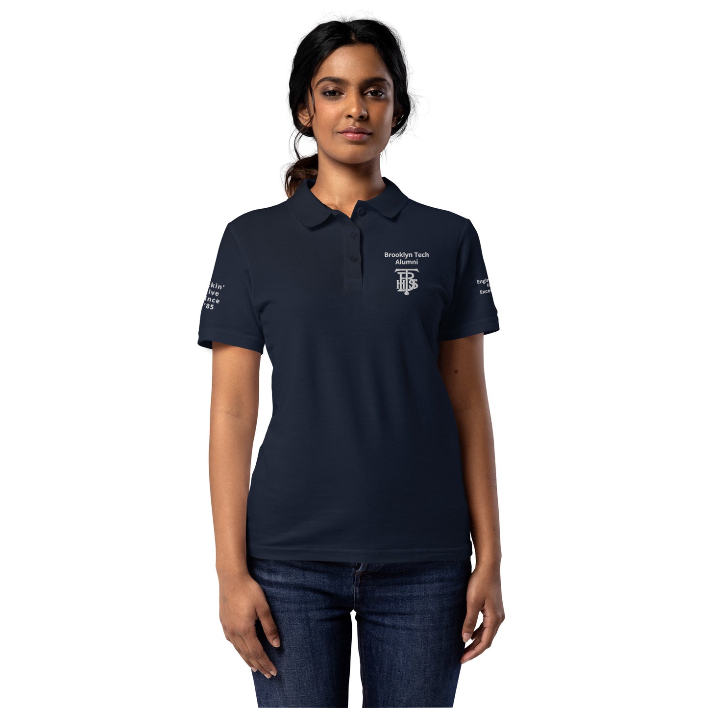 Stacked Logo - Women’s Pique Polo Shirt - Class Of 1985