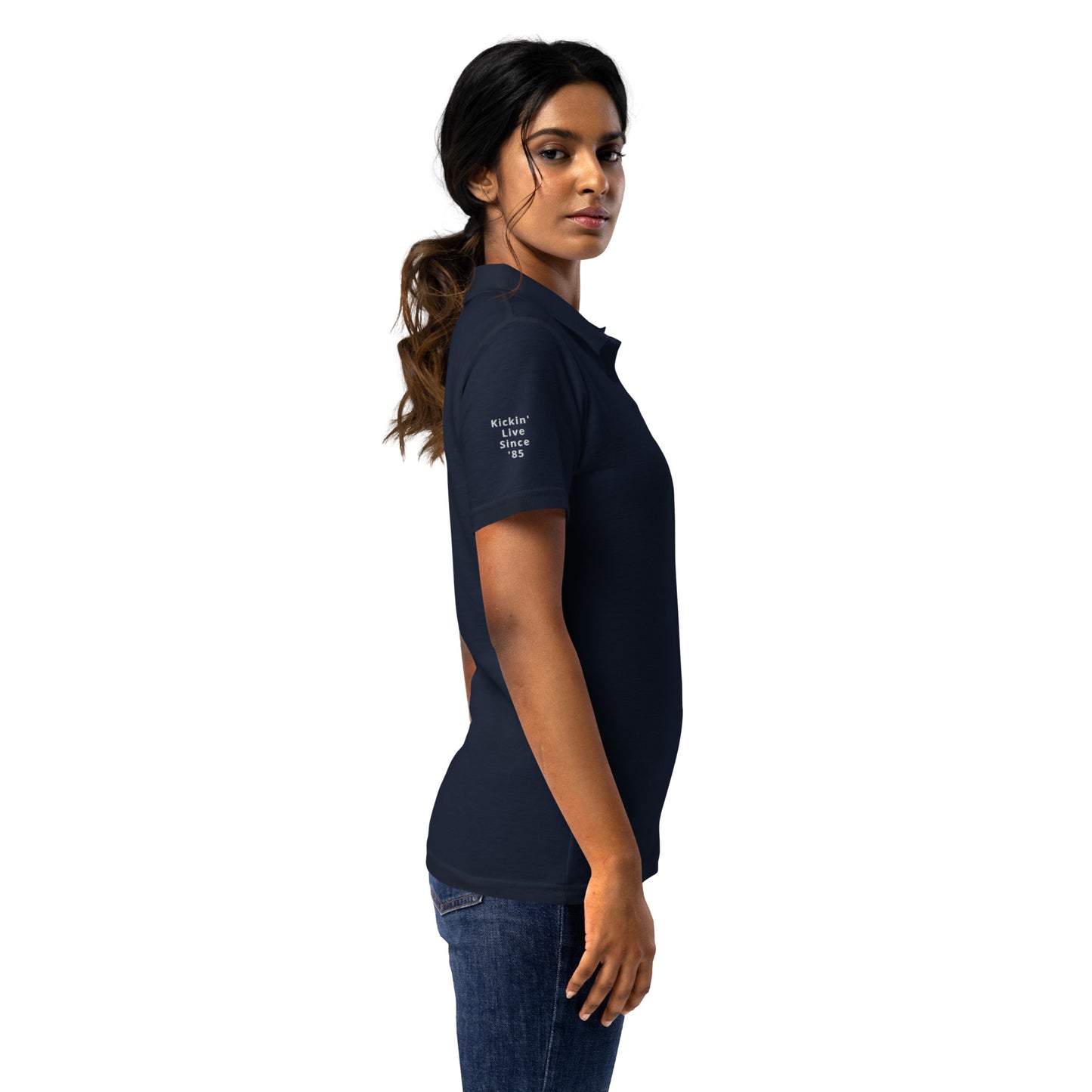 Stacked Logo - Women’s Pique Polo Shirt - Class Of 1985