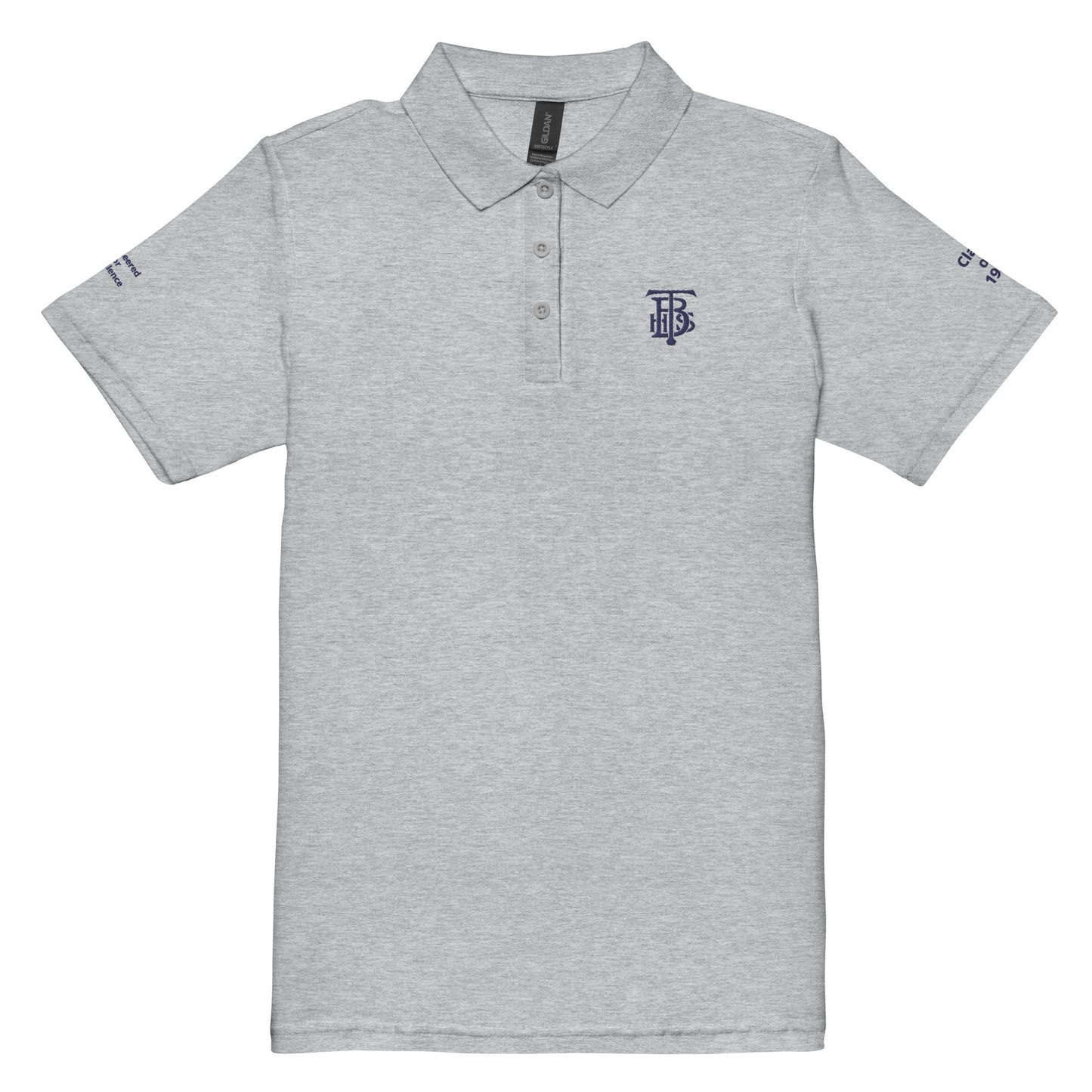 Embroidered Women’s Pique Polo Shirt - Class Of 1985 - Grey