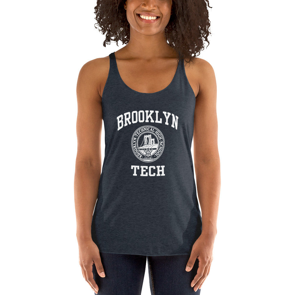 Brooklyn Tech Classic Logo - Ladies Racerback Tank