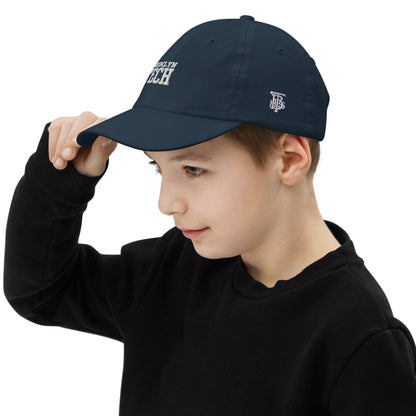 Brooklyn Tech Youth Baseball Cap - Navy With White Graphics